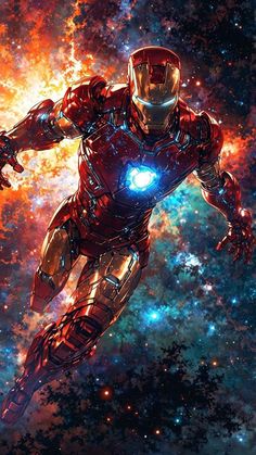 Iron Man Cosmic Art Wallpaper