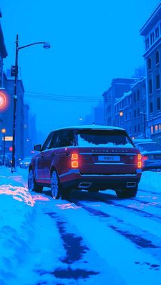 Range Rover in Snow Wallpaper