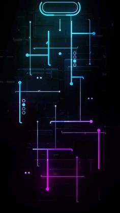 iPhone Dynamic island Neon Wallpaper