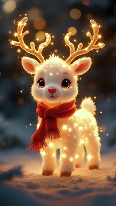 Christmas Deer Wallpaper