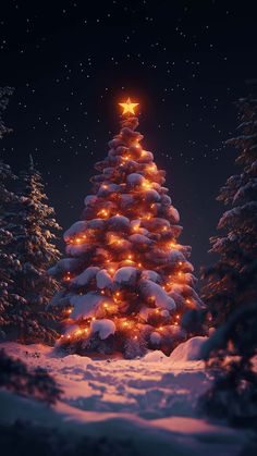 Xmas Tree Glow Wallpaper