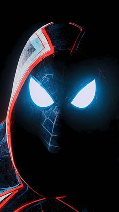 Spiderman Miles Glow Eyes Wallpaper