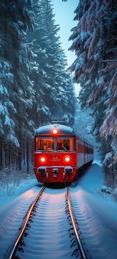 Winter Train iPhone Wallpaper