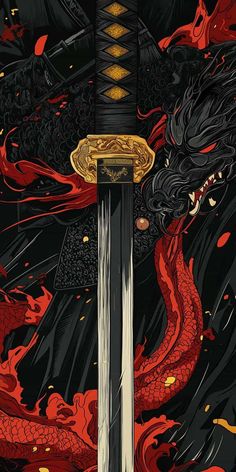 Dragon Sword iPhone Wallpaper