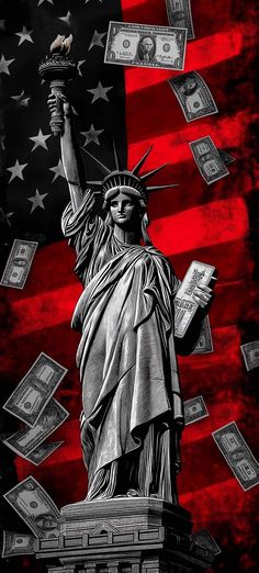 Statue of Liberty Dollar iPhone Wallpaper