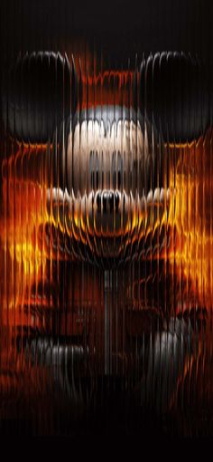 Mickey Glass Art iPhone Wallpaper