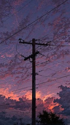 Power Grid Sky iPhone Wallpaper