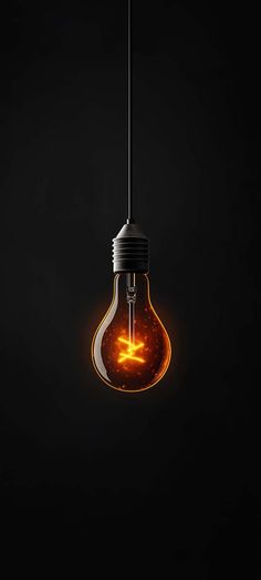 Filament Bulb iPhone Wallpaper