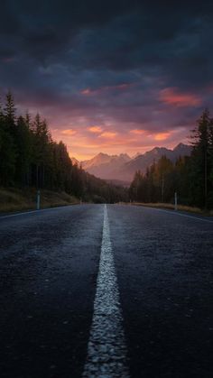 Cloudy Sky Road iPhone Wallpaper