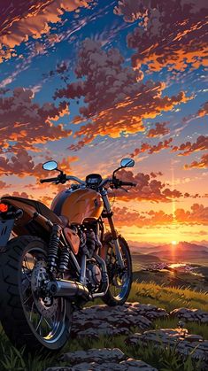 Sunset Bike iPhone Wallpaper