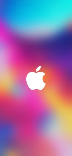 Apple Logo Colorful Background iPhone Wallpaper